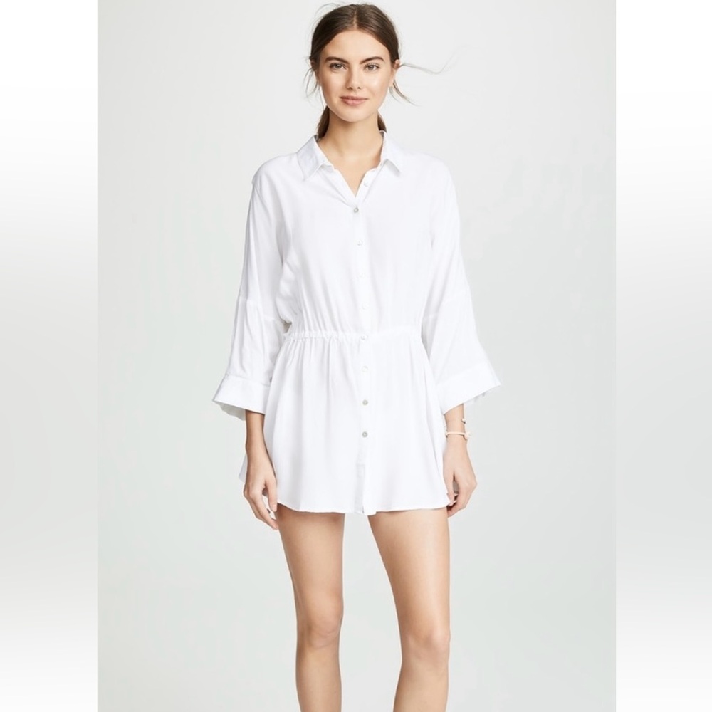 L*Space Pacifica Tunic swim coverup - XS/S, white